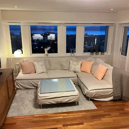 Unique Center 3-rooms Panoramic View With Free Parking 트론헤임
